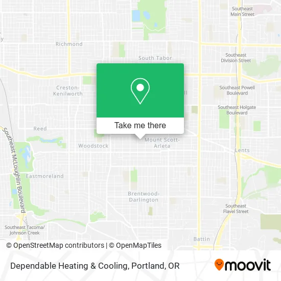 Dependable Heating & Cooling map