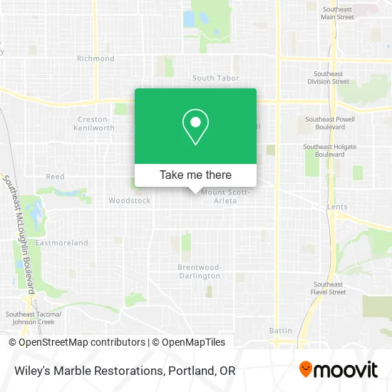 Mapa de Wiley's Marble Restorations