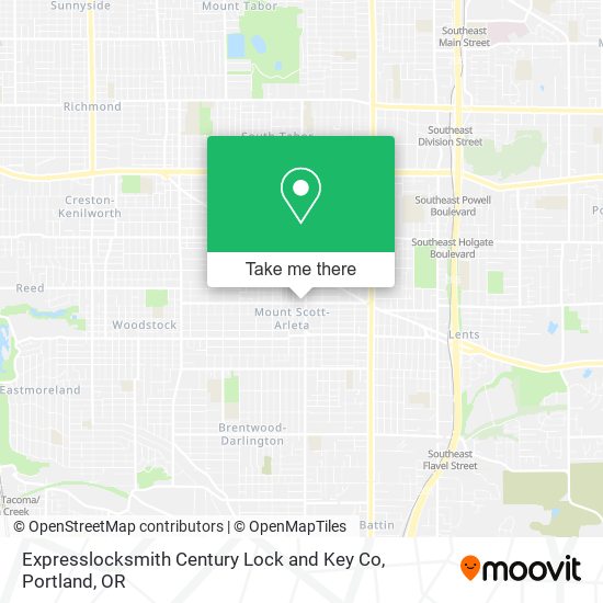 Mapa de Expresslocksmith Century Lock and Key Co