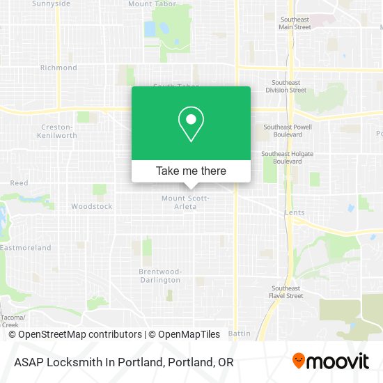 Mapa de ASAP Locksmith In Portland