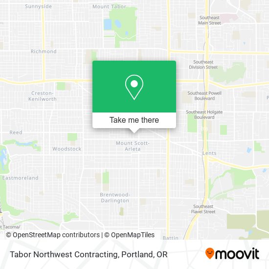 Tabor Northwest Contracting map