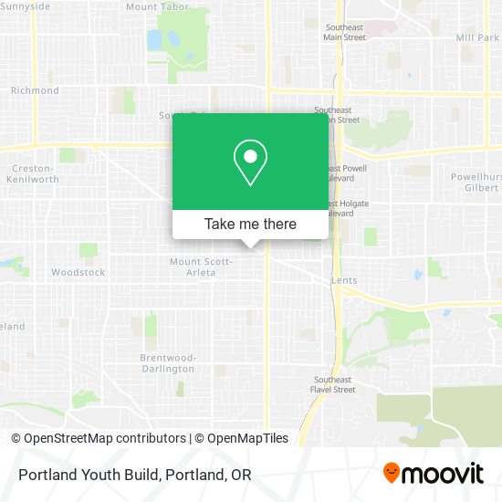 Portland Youth Build map