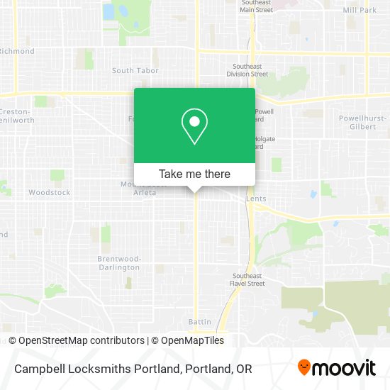 Campbell Locksmiths Portland map