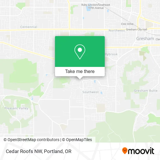 Mapa de Cedar Roofs NW