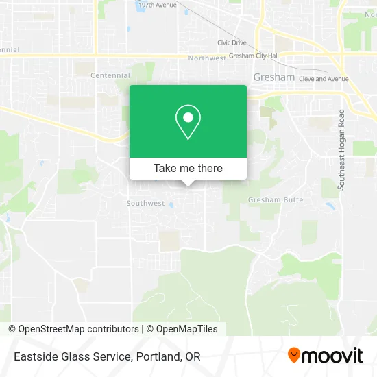 Eastside Glass Service map