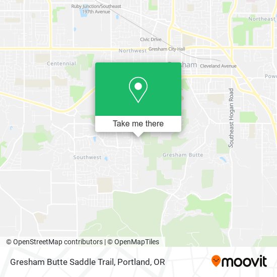 Gresham Butte Saddle Trail map