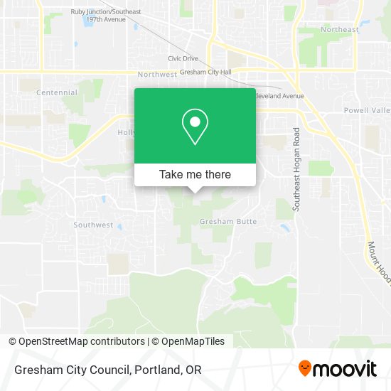 Mapa de Gresham City Council