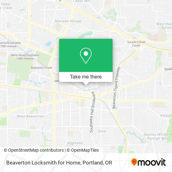 Mapa de Beaverton Locksmith for Home
