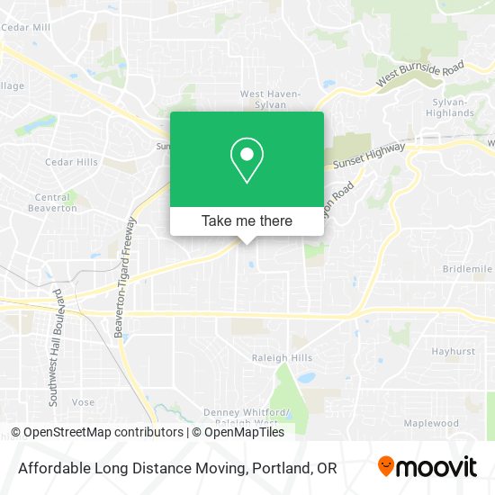 Mapa de Affordable Long Distance Moving