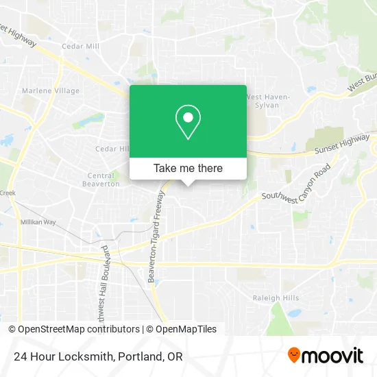 Mapa de 24 Hour Locksmith