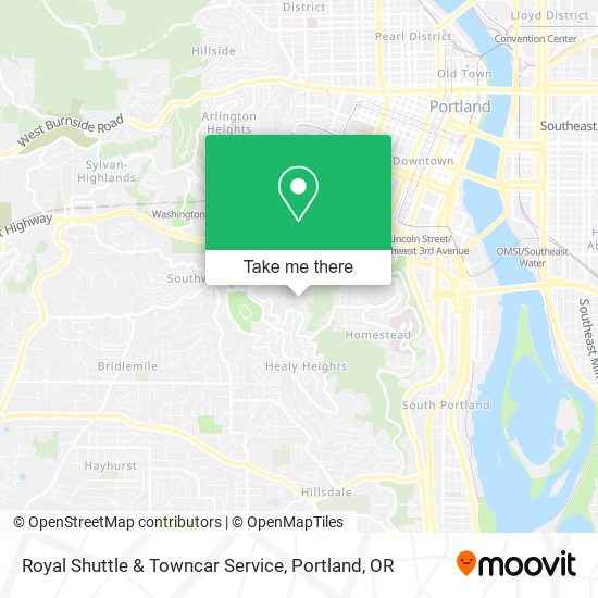 Mapa de Royal Shuttle & Towncar Service