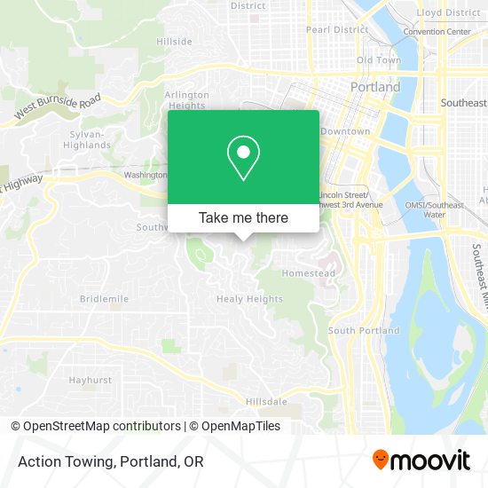 Action Towing map