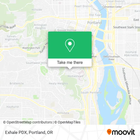 Exhale PDX map