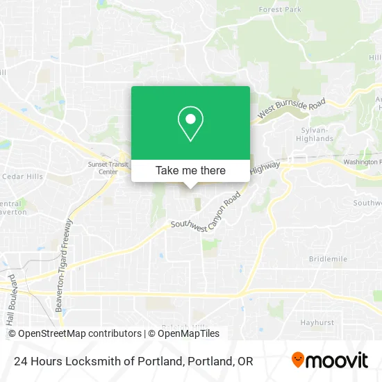 24 Hours Locksmith of Portland map