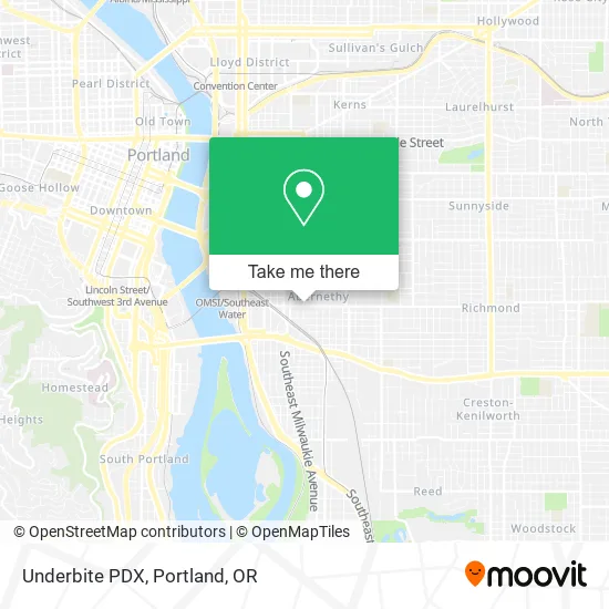 Underbite PDX map