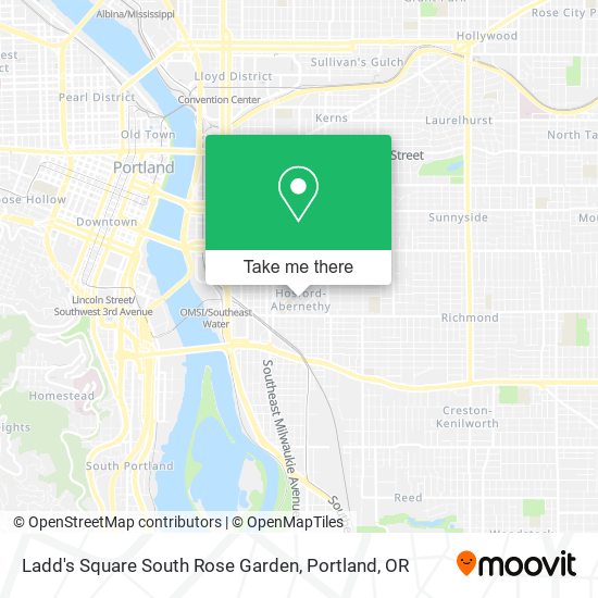 Mapa de Ladd's Square South Rose Garden