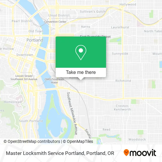Master Locksmith Service Portland map
