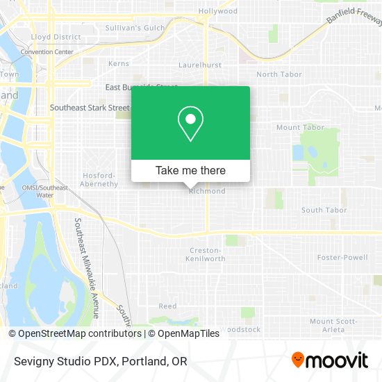 Sevigny Studio PDX map