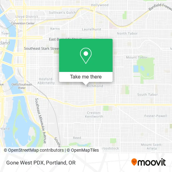 Mapa de Gone West PDX