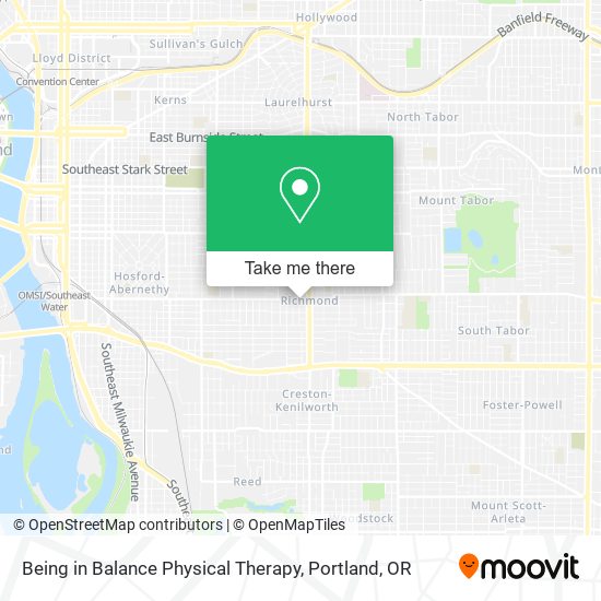 Mapa de Being in Balance Physical Therapy