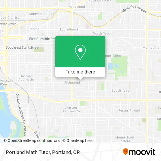 Portland Math Tutor map