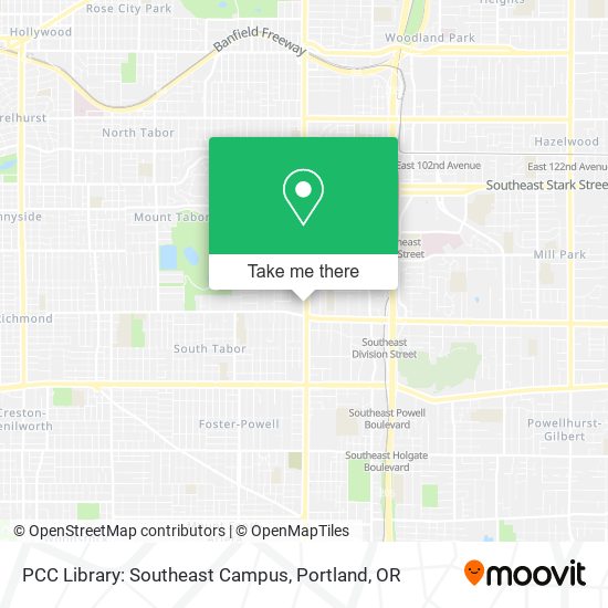 PCC Library: Southeast Campus map