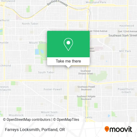 Farreys Locksmith map