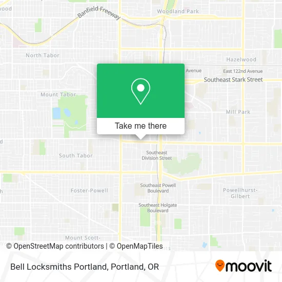 Bell Locksmiths Portland map