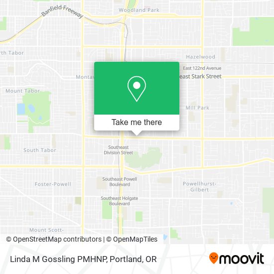 Linda M Gossling PMHNP map