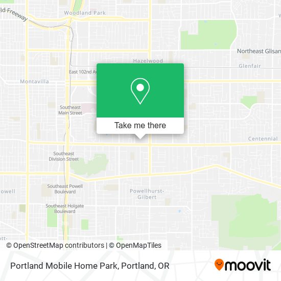 Mapa de Portland Mobile Home Park