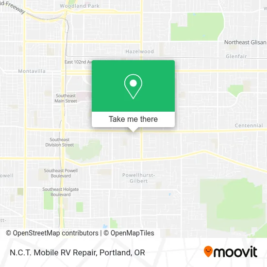 N.C.T. Mobile RV Repair map