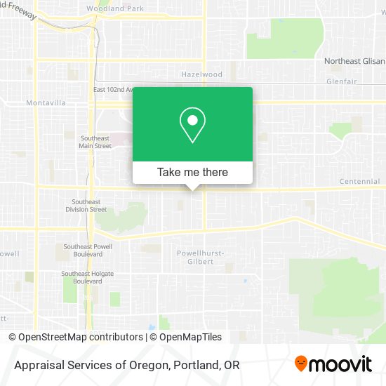 Appraisal Services of Oregon map