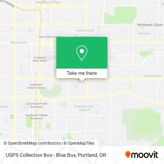 USPS Collection Box - Blue Box map