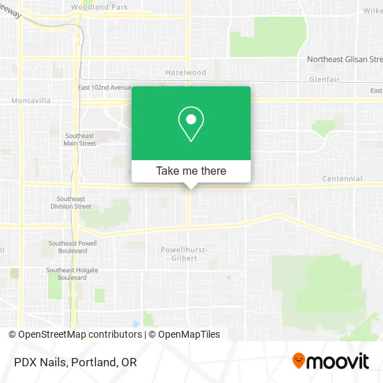 Mapa de PDX Nails