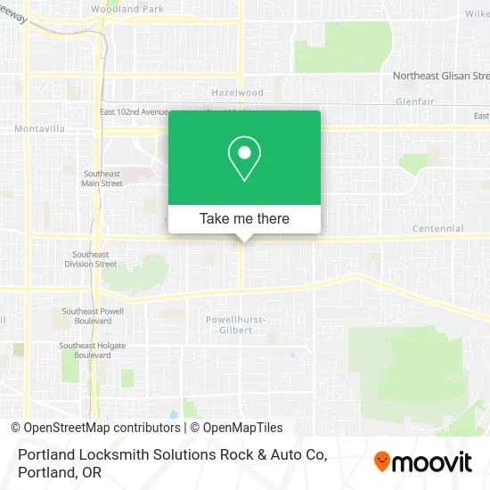 Portland Locksmith Solutions Rock & Auto Co map
