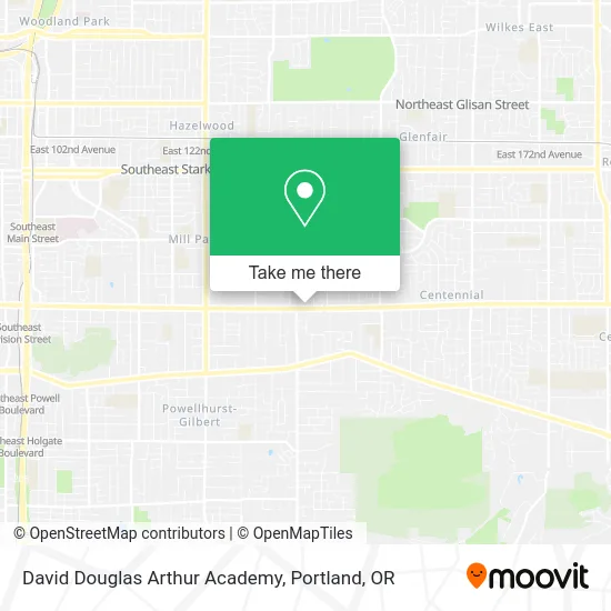 David Douglas Arthur Academy map