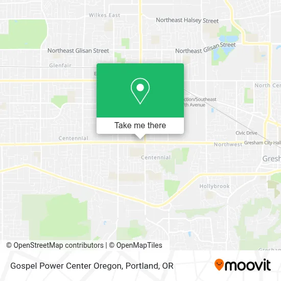 Gospel Power Center Oregon map