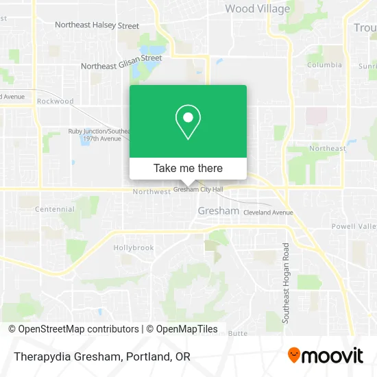 Therapydia Gresham map