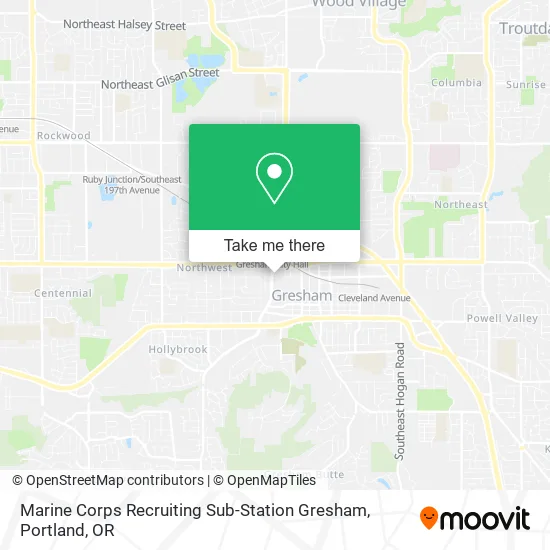 Marine Corps Recruiting Sub-Station Gresham map