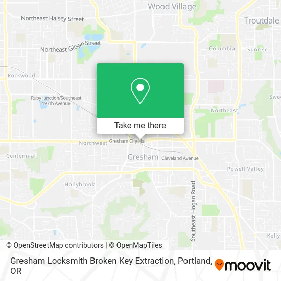 Gresham Locksmith Broken Key Extraction map