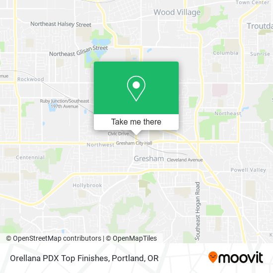 Mapa de Orellana PDX Top Finishes