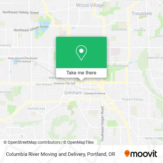 Columbia River Moving and Delivery map