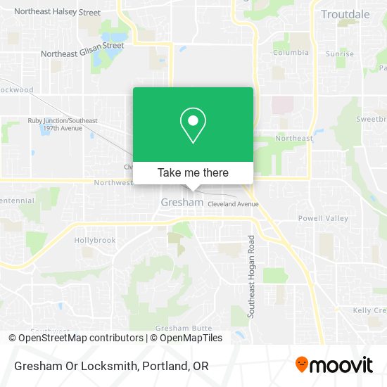 Gresham Or Locksmith map