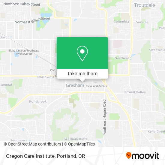 Oregon Care Institute map