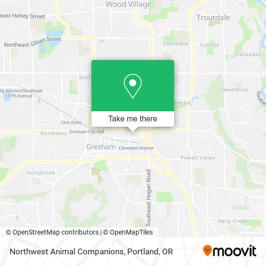 Northwest Animal Companions map