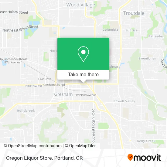 Oregon Liquor Store map