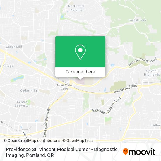 Providence St. Vincent Medical Center - Diagnostic Imaging map