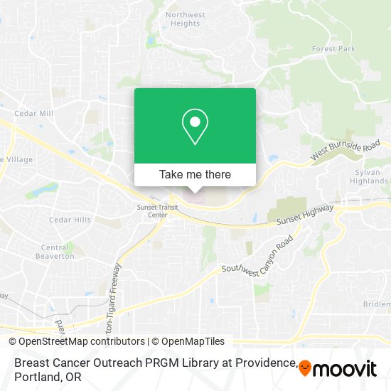 Mapa de Breast Cancer Outreach PRGM Library at Providence