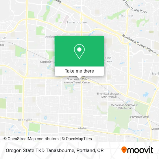 Oregon State TKD Tanasbourne map