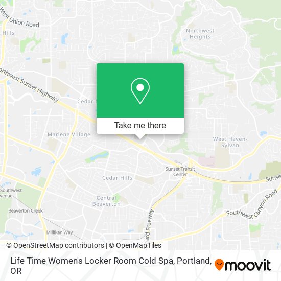 Life Time Women's Locker Room Cold Spa map